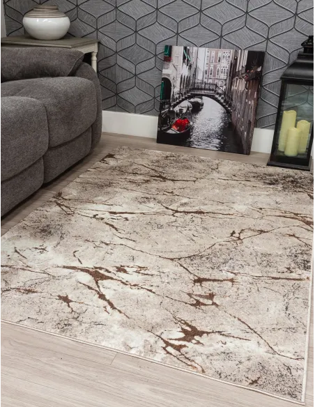 Glitz Marble Beige Rug - Various Sizes | Murphy Furniture