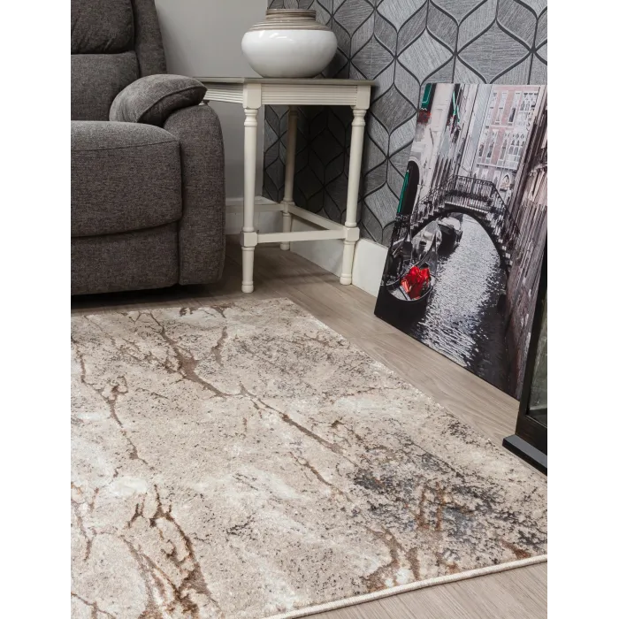 Glitz Marble Beige Rug - Various Sizes | Murphy Furniture
