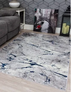 Glitz Marble Blue Rug - Various Sizes | Murphy Furniture 2