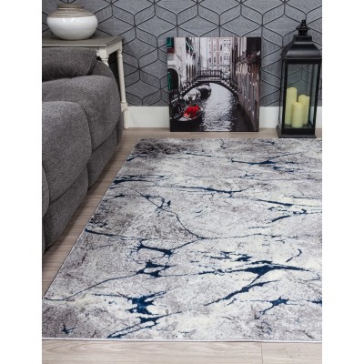 Glitz Marble Blue Rug - Various Sizes | Murphy Furniture