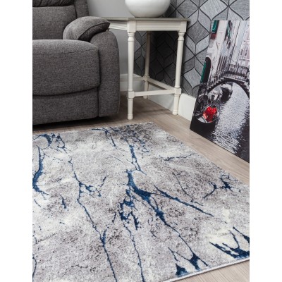 Glitz Marble Blue Rug - Various Sizes | Murphy Furniture