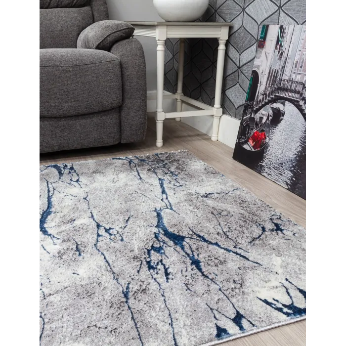 Glitz Marble Blue Rug - Various Sizes | Murphy Furniture