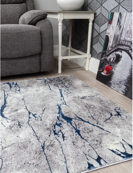 Glitz Marble Blue Rug - Various Sizes | Murphy Furniture