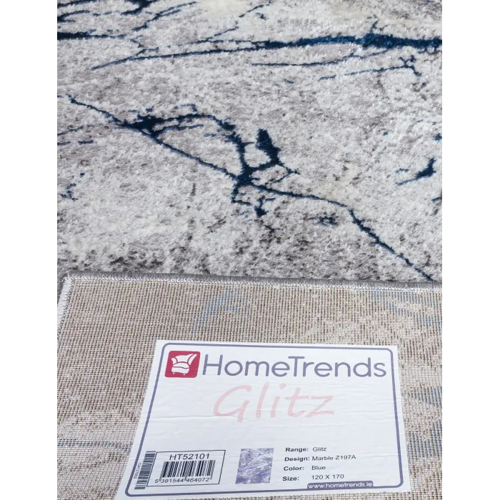 Glitz Marble Blue Rug - Various Sizes | Murphy Furniture