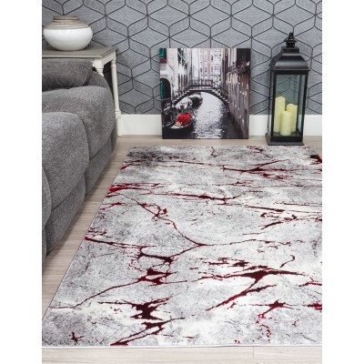 Glitz Marble Red Rug - Various Sizes | Murphy Furniture