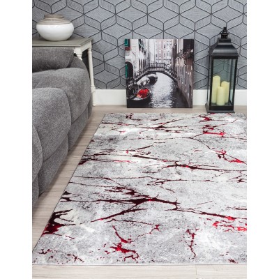 Glitz Marble Red Rug - Various Sizes | Murphy Furniture