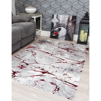 Glitz Marble Red Rug - Various Sizes | Murphy Furniture