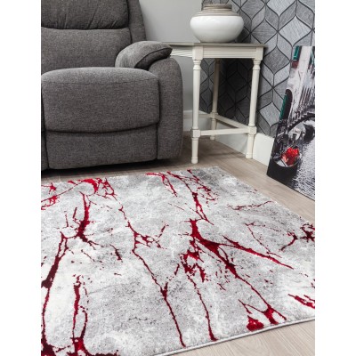 Glitz Marble Red Rug - Various Sizes | Murphy Furniture