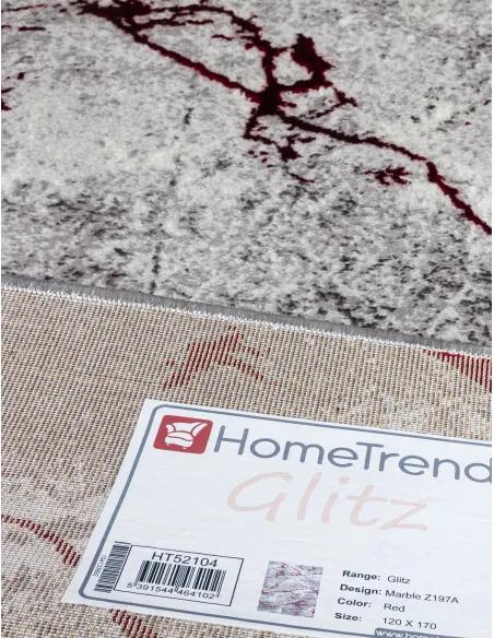 Glitz Marble Red Rug - Various Sizes | Murphy Furniture