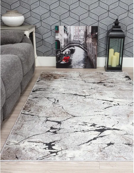 Glitz Marble Grey Rug - Various Sizes | Murphy Furniture
