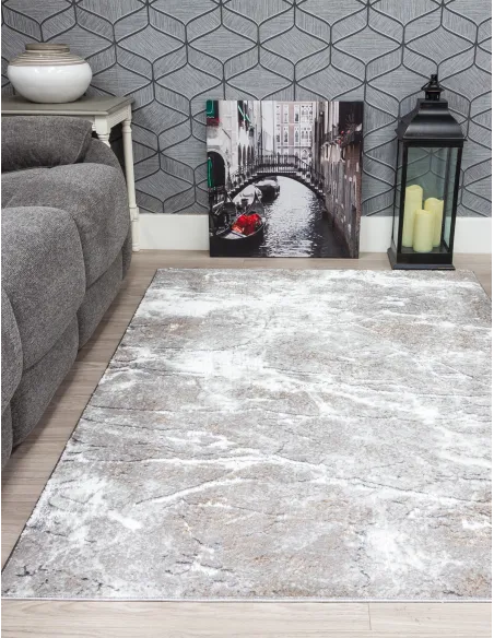 Glitz Marble Grey Rug - Various Sizes | Murphy Furniture
