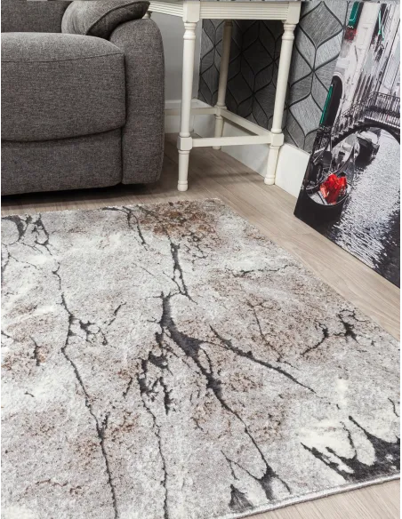 Glitz Marble Grey Rug - Various Sizes | Murphy Furniture