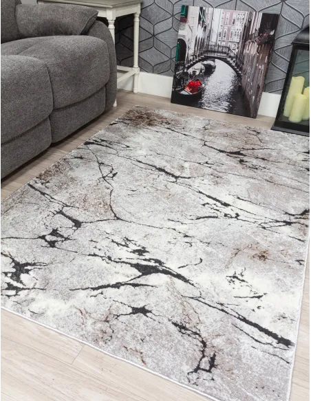 Glitz Marble Grey Rug - Various Sizes | Murphy Furniture