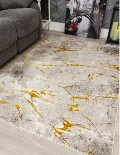Glitz Marble Ochre Rug - Various Sizes | Murphy Furniture