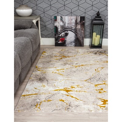 Glitz Marble Ochre Rug - Various Sizes | Murphy Furniture