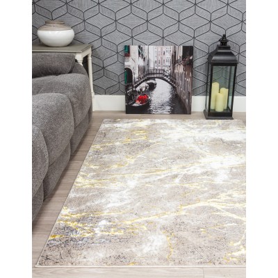 Glitz Marble Ochre Rug - Various Sizes | Murphy Furniture