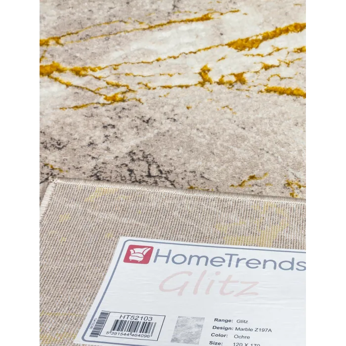 Glitz Marble Ochre Rug - Various Sizes | Murphy Furniture