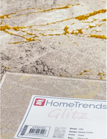 Glitz Marble Ochre Rug - Various Sizes | Murphy Furniture