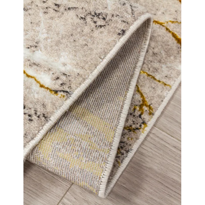 Glitz Marble Ochre Rug - Various Sizes | Murphy Furniture
