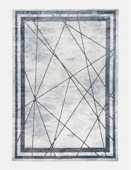 Glitz Art Deco Blue Rug - Various Sizes | Murphy Furniture