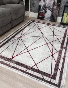 Glitz Art Deco Red Rug - Various Sizes | Murphy Furniture
