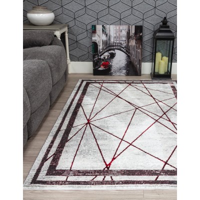 Glitz Art Deco Red Rug - Various Sizes | Murphy Furniture