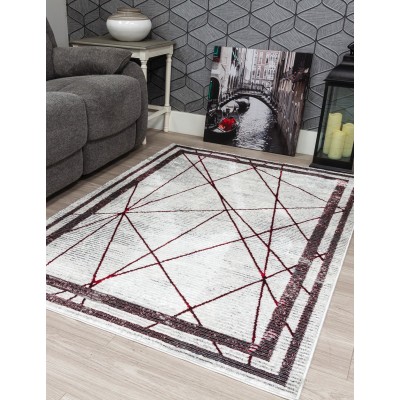 Glitz Art Deco Red Rug - Various Sizes | Murphy Furniture
