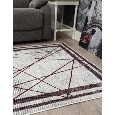 Glitz Art Deco Red Rug - Various Sizes | Murphy Furniture