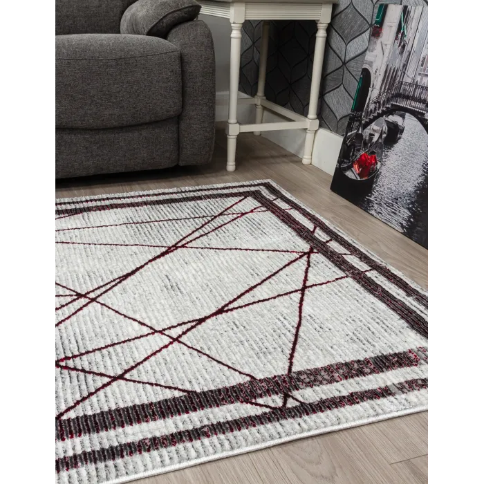 Glitz Art Deco Red Rug - Various Sizes | Murphy Furniture
