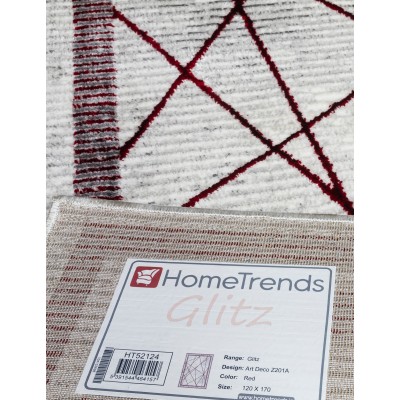 Glitz Art Deco Red Rug - Various Sizes | Murphy Furniture