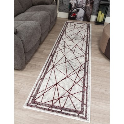 Glitz Art Deco Red Rug - Various Sizes | Murphy Furniture