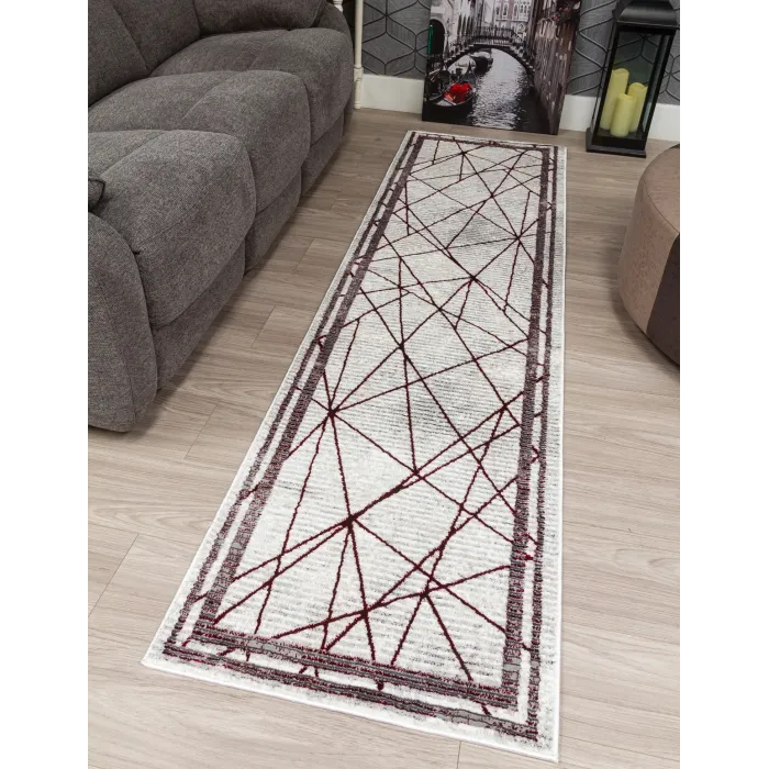 Glitz Art Deco Red Rug - Various Sizes | Murphy Furniture