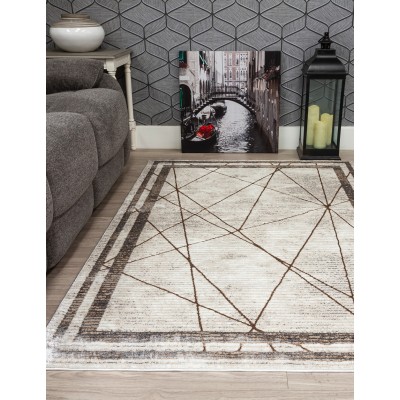 Glitz Art Deco Rug Beige - Various Sizes | Murphy Furniture