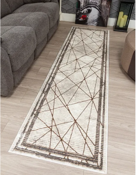 Glitz Art Deco Rug Beige - Various Sizes | Murphy Furniture