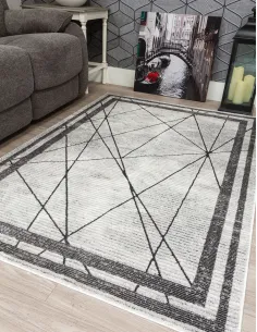 Glitz Art Deco Grey Rug - Various Sizes | Murphy Furniture