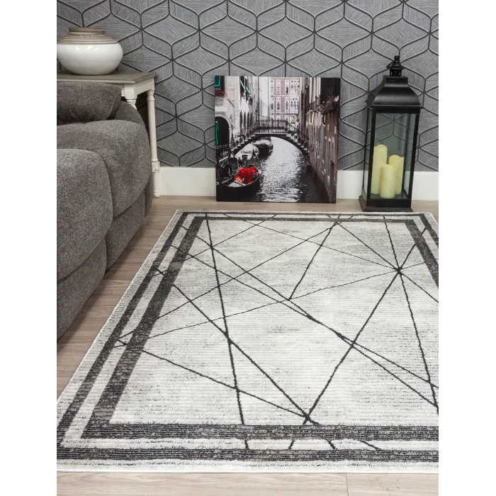 Glitz Art Deco Grey Rug - Various Sizes | Murphy Furniture