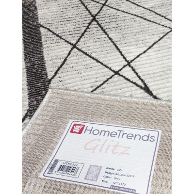 Glitz Art Deco Grey Rug - Various Sizes | Murphy Furniture