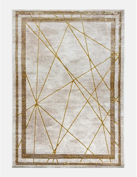 Glitz Art Deco Ochre Rug - Various Sizes | Murphy Furniture