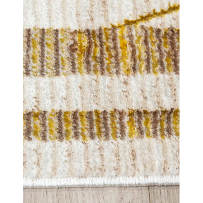 Glitz Art Deco Ochre Rug - Various Sizes | Murphy Furniture