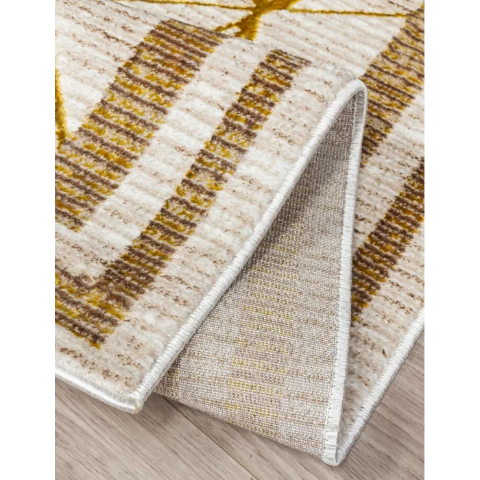 Glitz Art Deco Ochre Rug - Various Sizes | Murphy Furniture