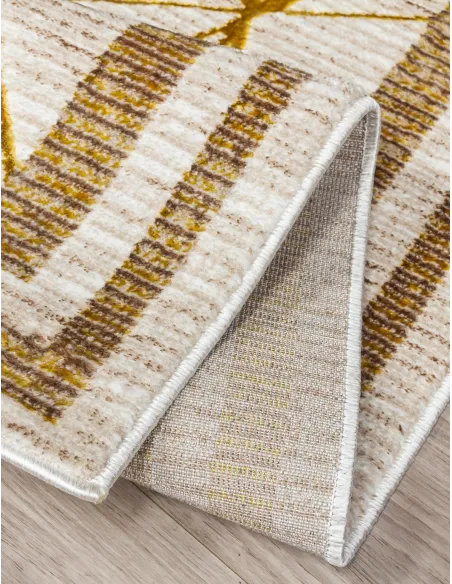 Glitz Art Deco Ochre Rug - Various Sizes | Murphy Furniture
