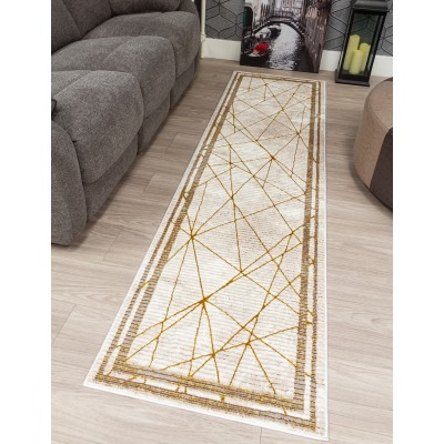 Glitz Art Deco Ochre Rug - Various Sizes | Murphy Furniture