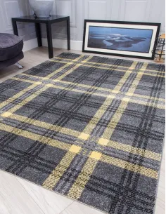 Glendale Grey/Yellow Rug - Various Sizes | Murphy Furniture