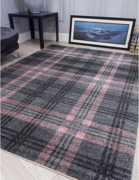 Glendale Grey/Pink Rug - Various Sizes | Murphy Furniture