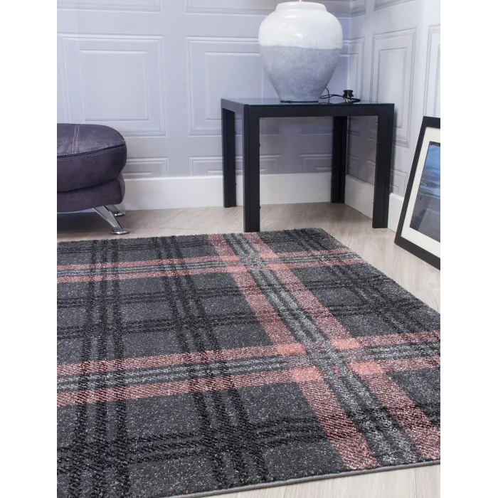 Glendale Grey/Pink Rug - Various Sizes | Murphy Furniture