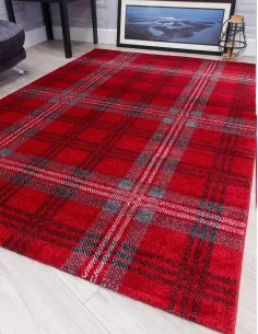 Glendale Red/Grey Rug - Various Sizes | Murphy Furniture