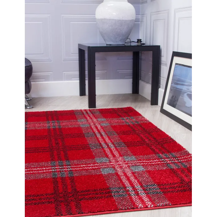 Glendale Red/Grey Rug - Various Sizes | Murphy Furniture