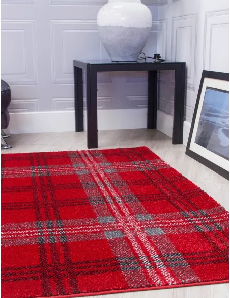 Glendale Red/Grey Rug - Various Sizes | Murphy Furniture
