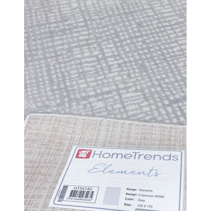 Elements Crisscross Grey Rug - Various S | Murphy Furniture