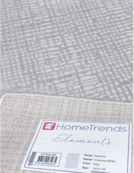 Elements Crisscross Grey Rug - Various S | Murphy Furniture